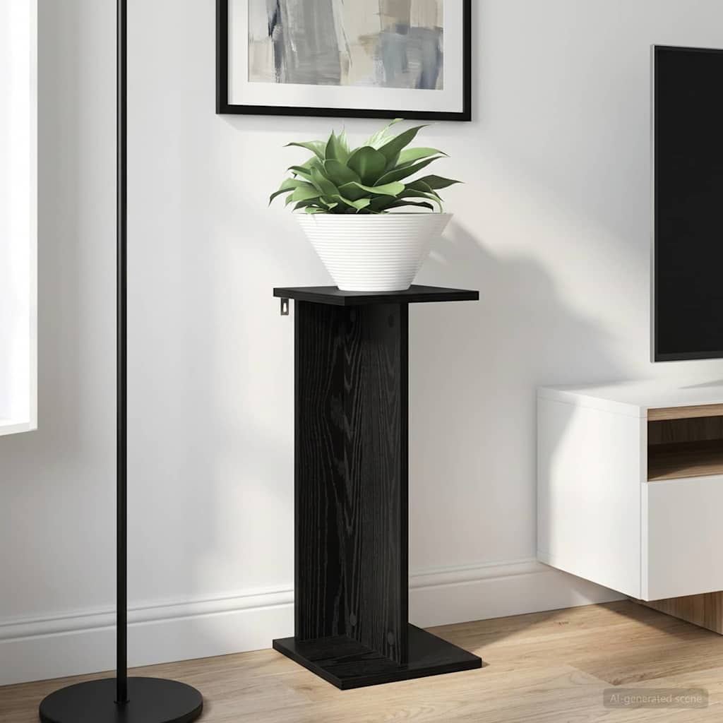Βάση φυτών 2 pcs Μαύρη Δρυς 25 x 25,5 x 60,5 εκ. - Pakobazaar