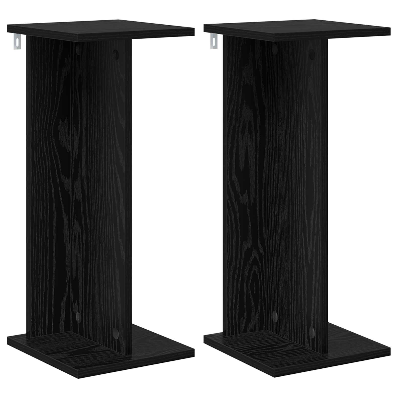 Βάση φυτών 2 pcs Μαύρη Δρυς 25 x 25,5 x 60,5 εκ. - Pakobazaar