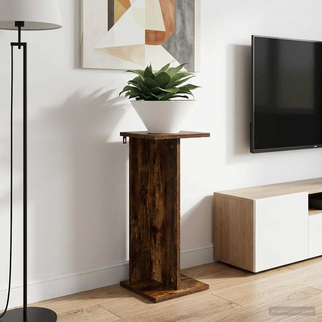 Βάση φυτών 2 pcs Καπνιστή Δρυς 25 x 25,5 x 60,5 εκ. - Pakobazaar