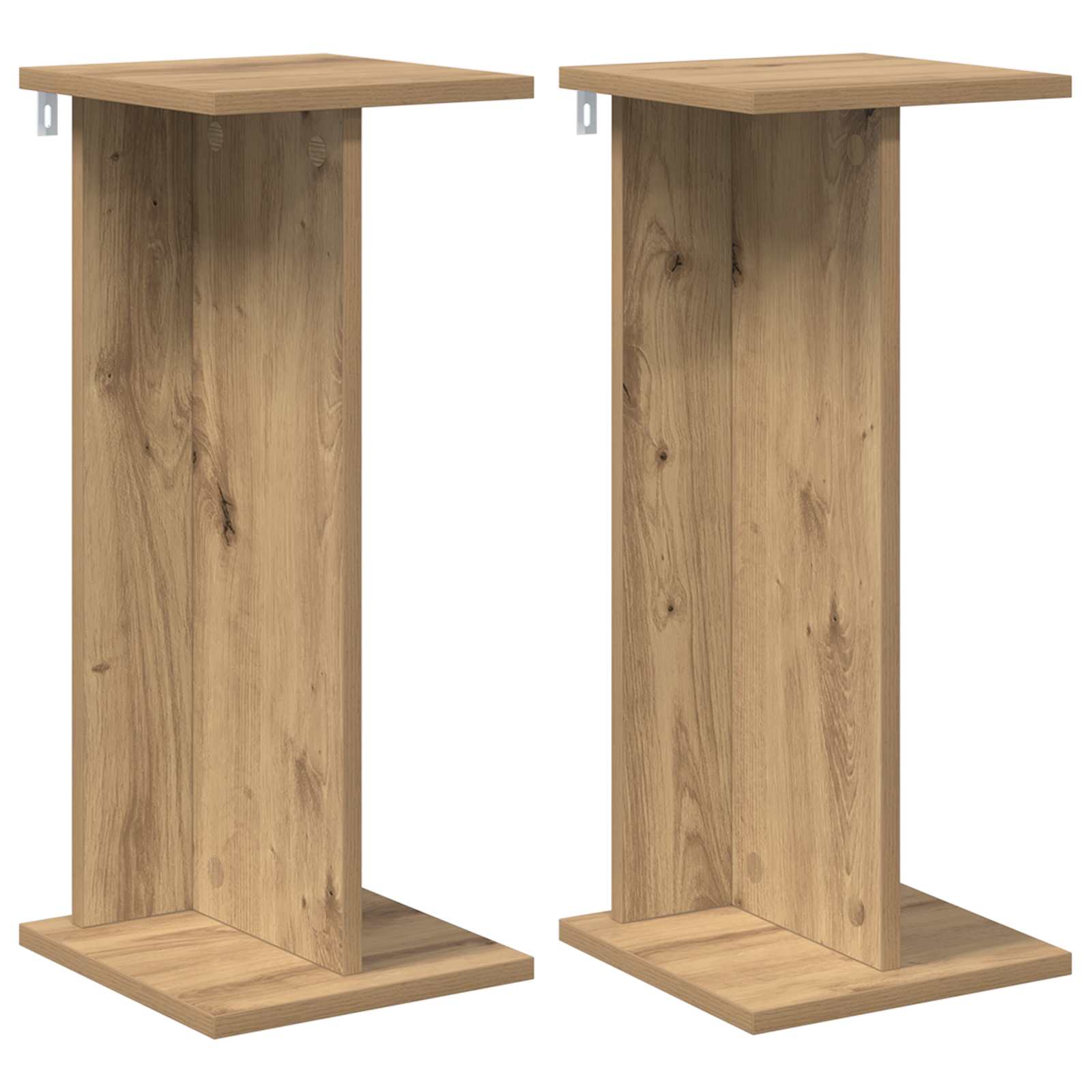 Βάση φυτών 2 pcs Τεχνίτικη Δρυς 25 x 25,5 x 60,5 εκ. - Pakobazaar