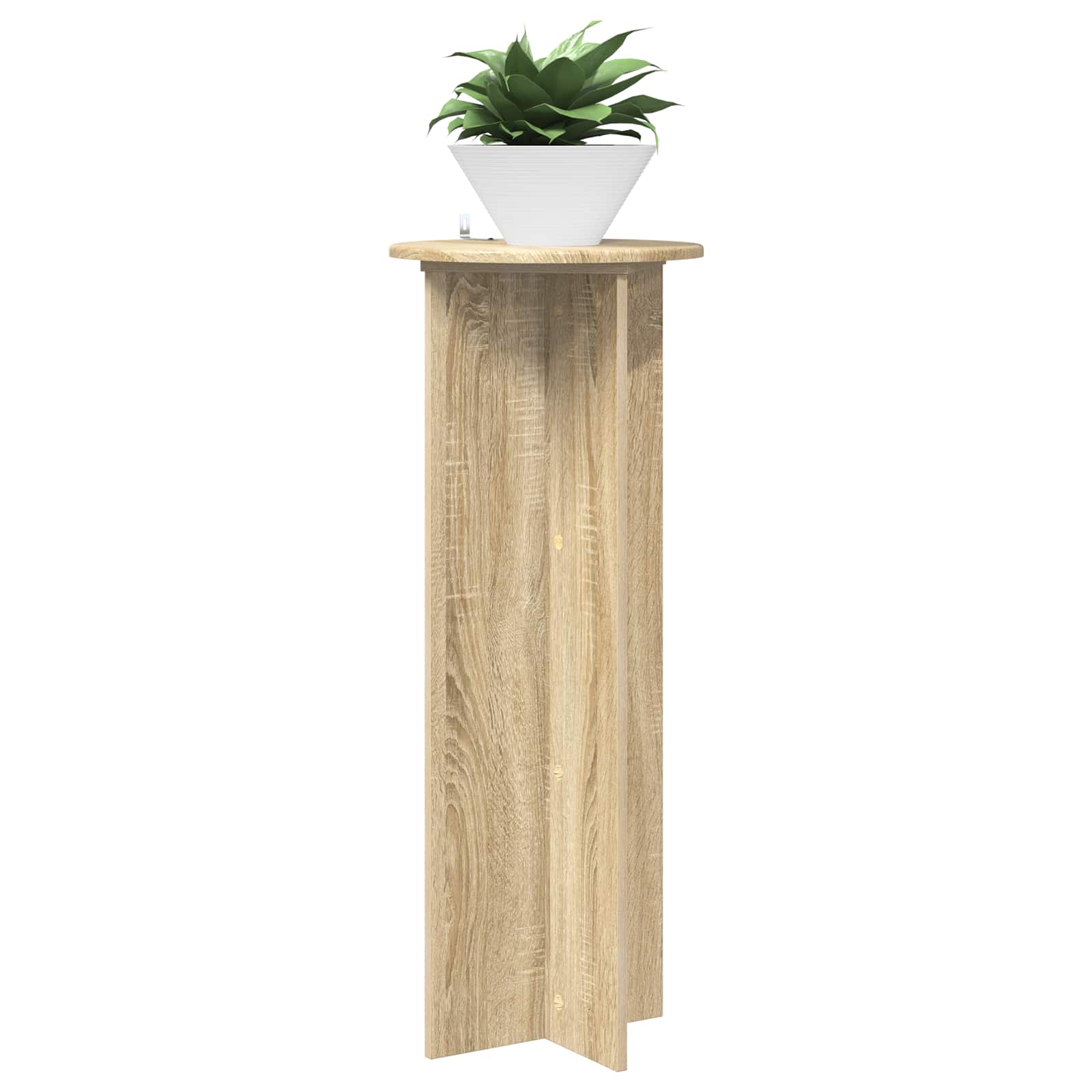 Βάση φυτών 2 pcs Sonoma Δρυς Ø40 x 100 εκ. Επεξεργασμένο Ξύλο - Pakobazaar