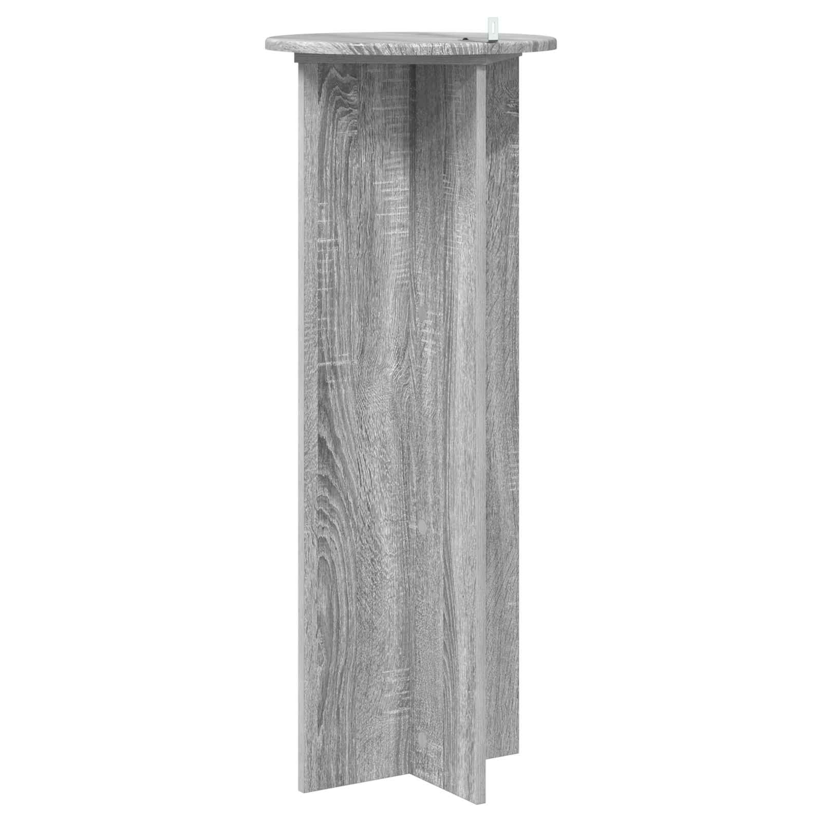 Βάση φυτών 2 pcs Γκρι Sonoma Ø40 x 100 εκ. Επεξεργασμένο Ξύλο - Pakobazaar
