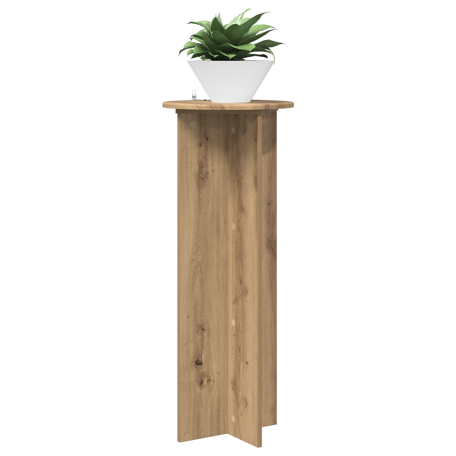 Βάση φυτών 2 pcs Artisan Δρυς Ø40 x 100 εκ. Επεξεργασμένο Ξύλο - Pakobazaar