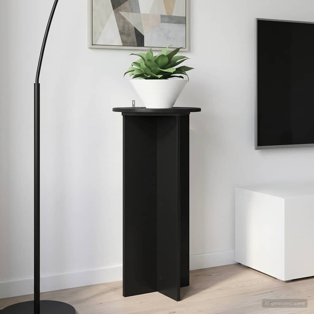 Βάση φυτών 2 pcs Μαύρο 40 x 40 x 80 cm Επεξεργασμένο Ξύλο - Pakobazaar