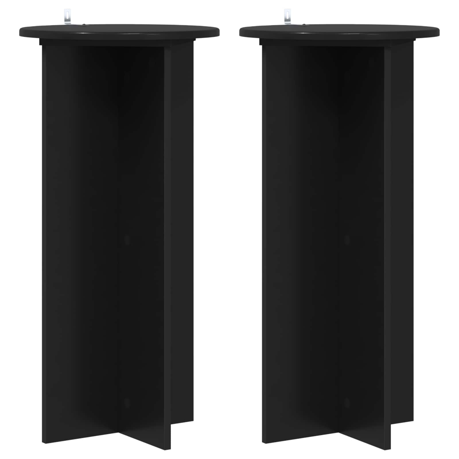 Βάση φυτών 2 pcs Μαύρο 40 x 40 x 80 cm Επεξεργασμένο Ξύλο - Pakobazaar