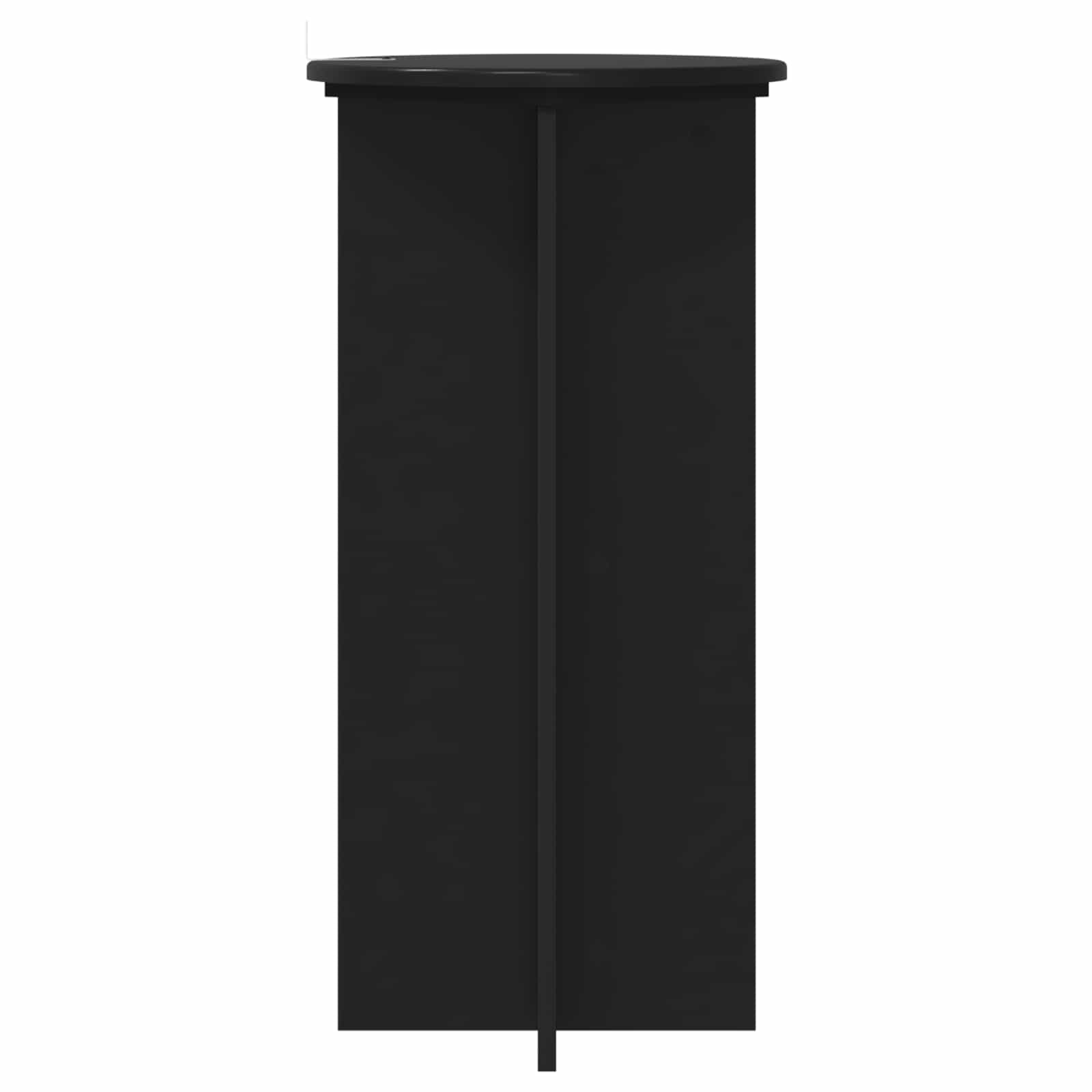 Βάση φυτών 2 pcs Μαύρο 40 x 40 x 80 cm Επεξεργασμένο Ξύλο - Pakobazaar