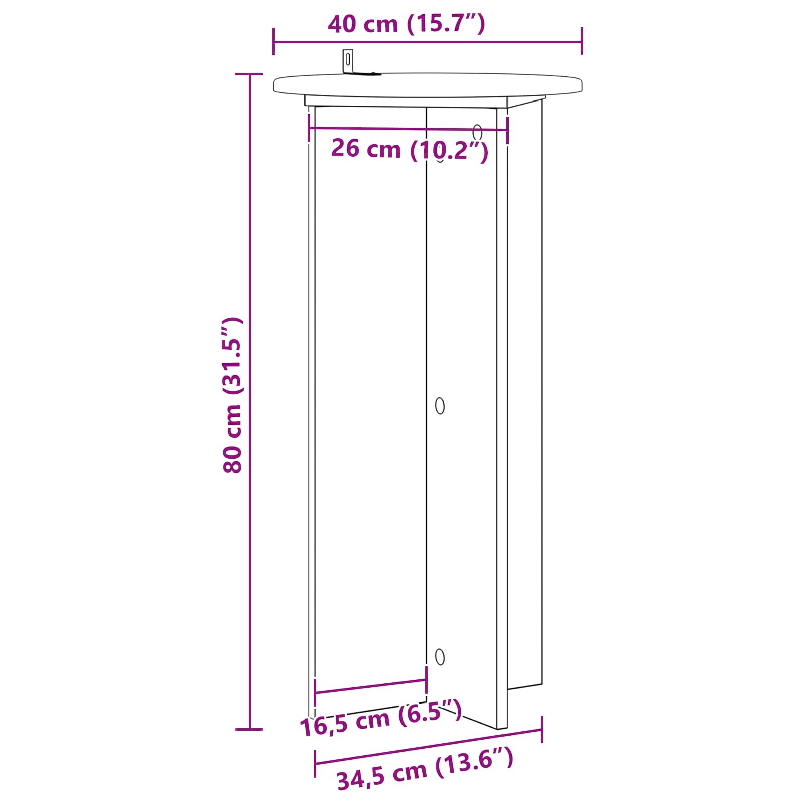Βάση φυτών 2 pcs Sonoma Δρυς 40 x 40 x 80 cm Επεξεργασμένο Ξύλο - Pakobazaar