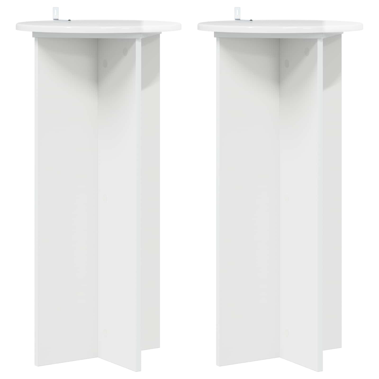 Βάση φυτών 2 pcs Γυαλιστερό Λευκό 40 x 40 x 80 cm - Pakobazaar