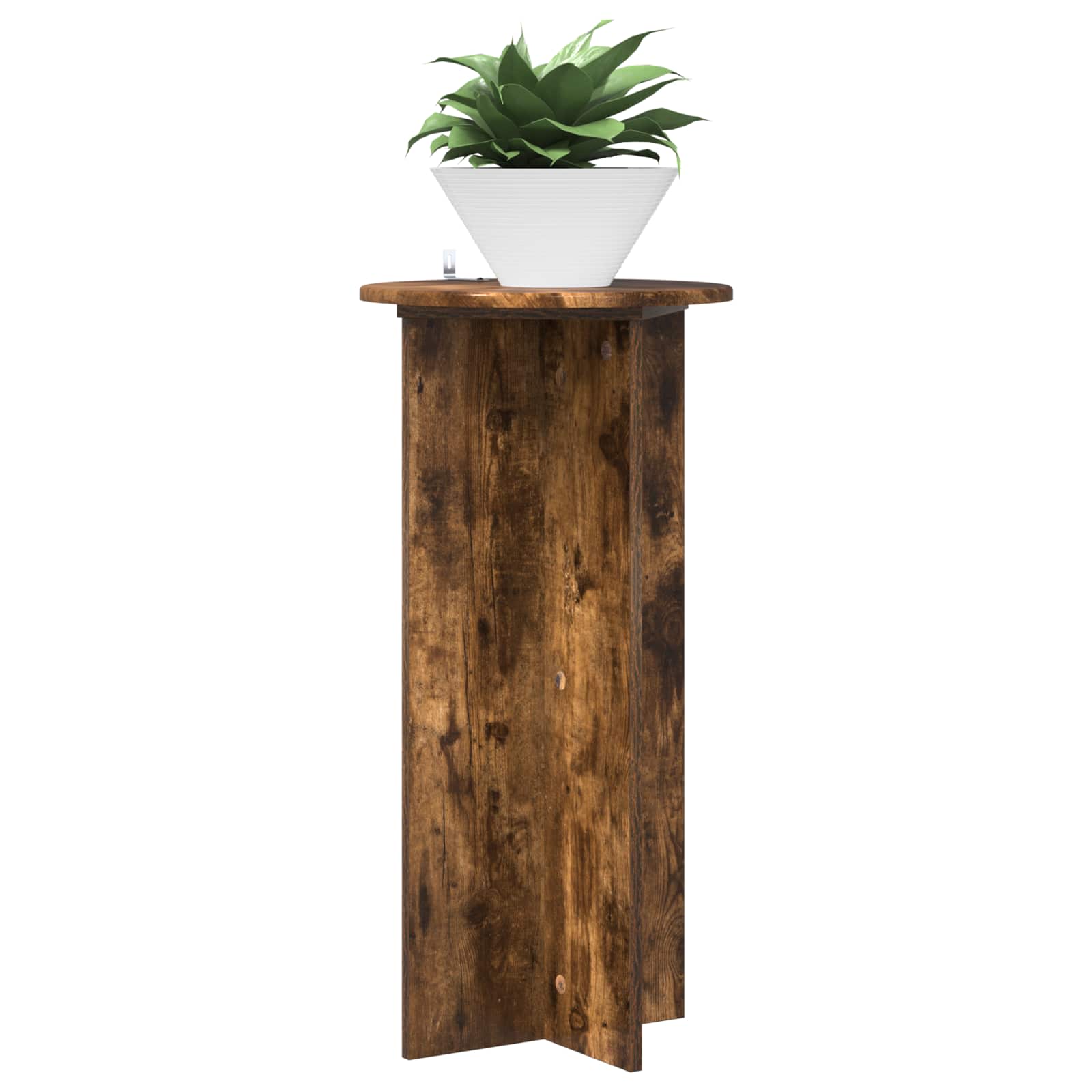 Βάση φυτών 2 pcs Καπνισμένο Ξύλο Δρυός 40 x 40 x 80 cm - Pakobazaar