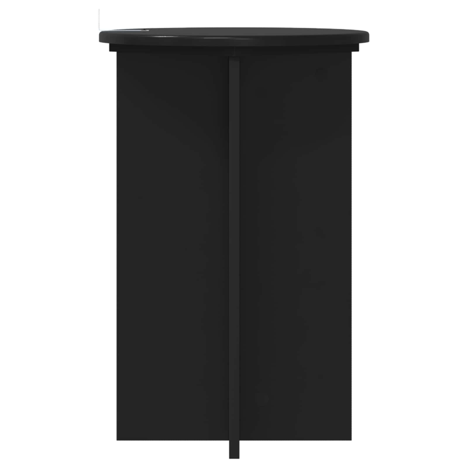 Βάση φυτών 2 pcs Μαύρο Ø40 x 60 εκ. Επεξεργασμένο Ξύλο - Pakobazaar