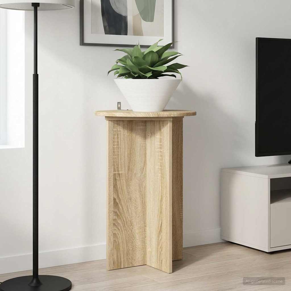 Βάση φυτών 2 pcs Sonoma Δρυς Ø40 x 60 εκ. Επεξεργασμένο Ξύλο - Pakobazaar