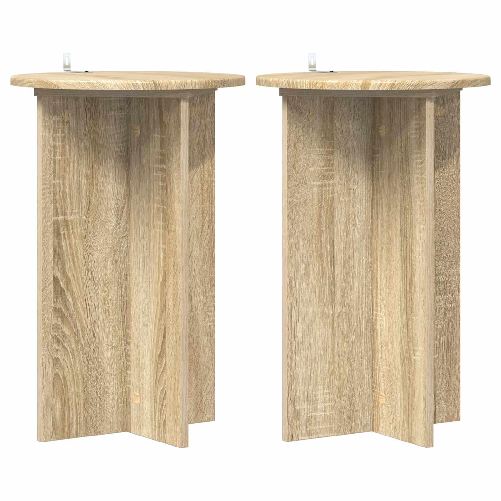 Βάση φυτών 2 pcs Sonoma Δρυς Ø40 x 60 εκ. Επεξεργασμένο Ξύλο - Pakobazaar