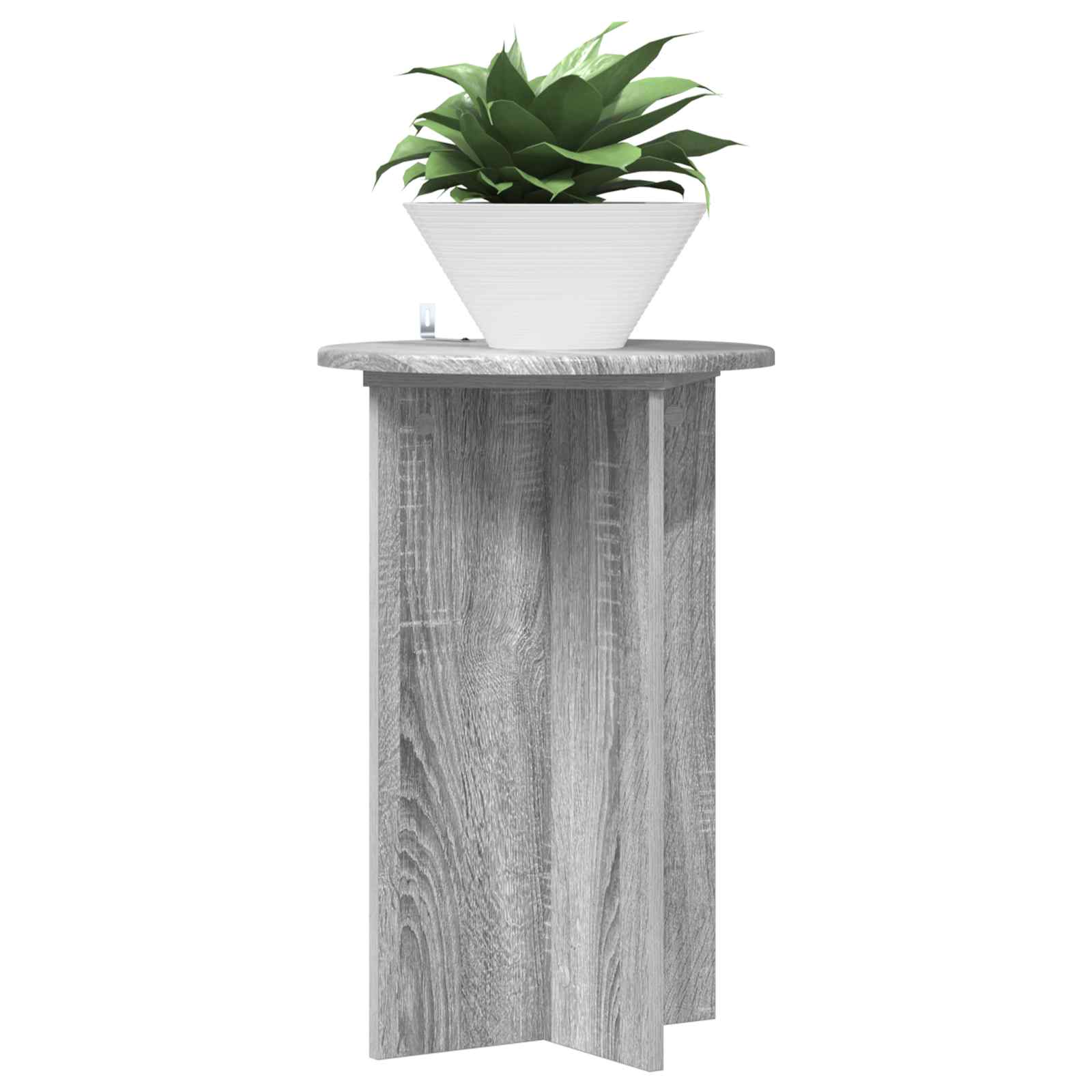 Βάση φυτών 2 pcs Γκρι Sonoma Ø40 x 60 εκ. Επεξεργασμένο Ξύλο - Pakobazaar