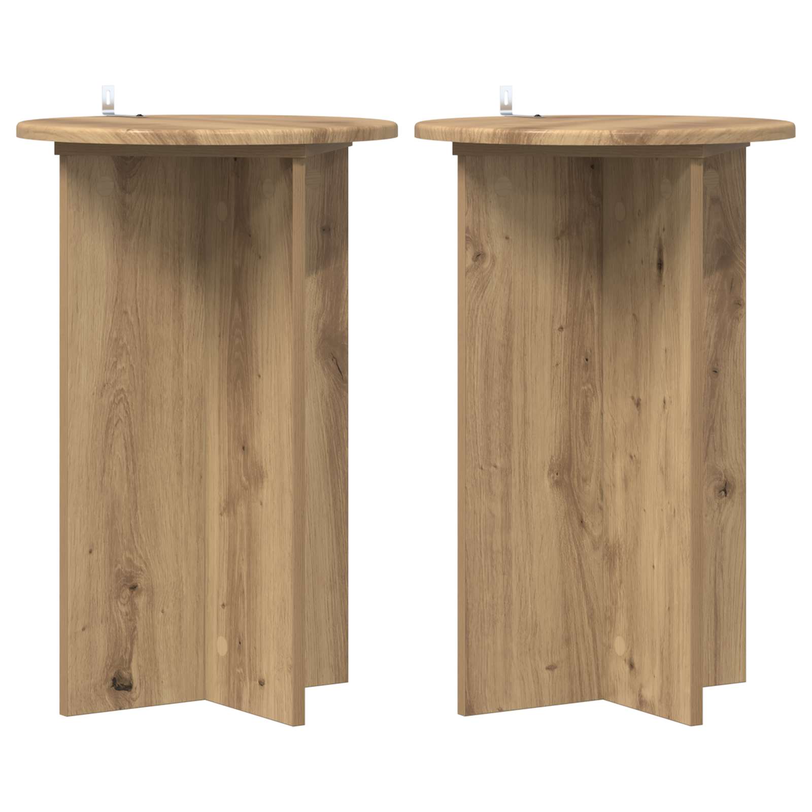 Βάση φυτών 2 pcs Artisan Δρυς Ø40 x 60 εκ. Επεξεργασμένο Ξύλο - Pakobazaar