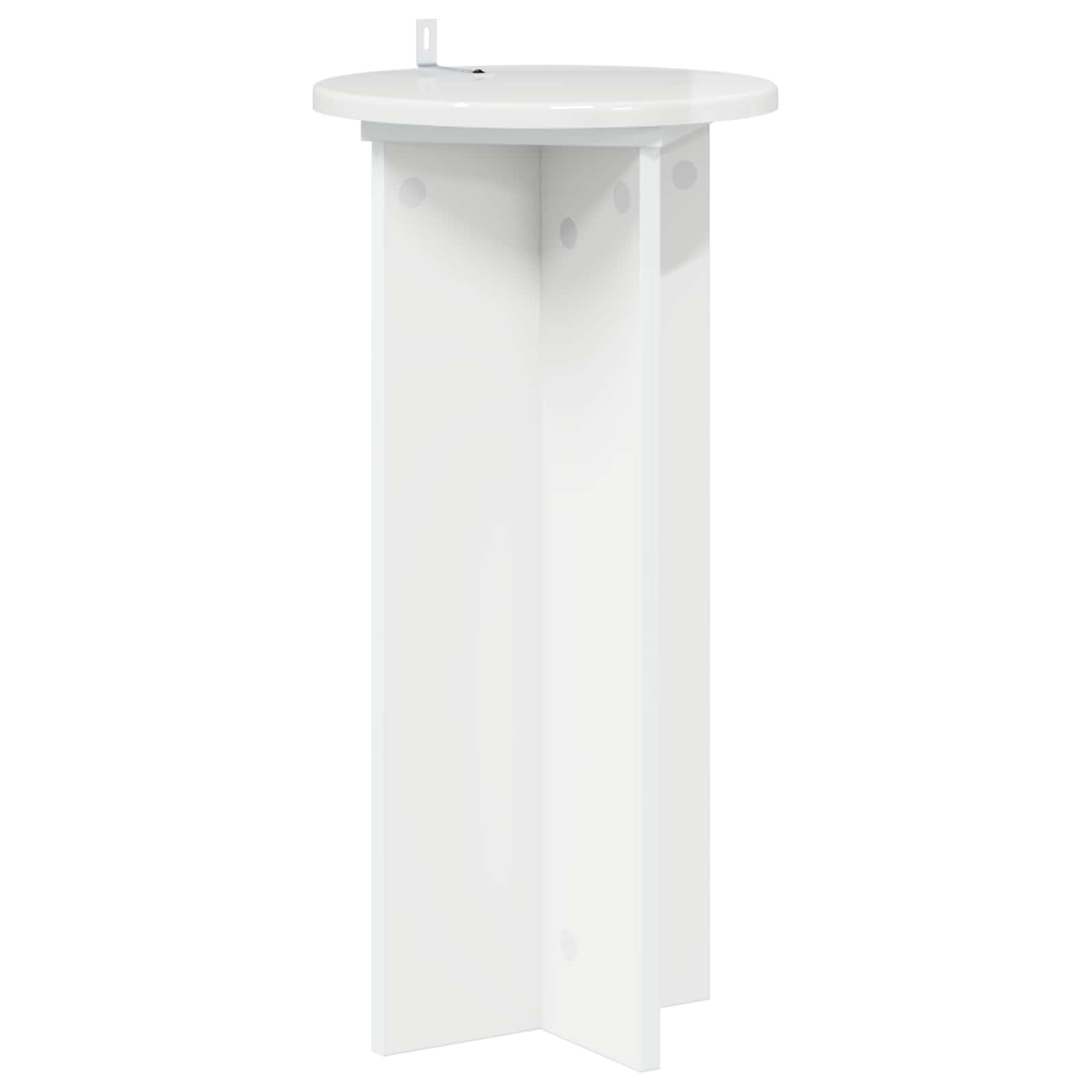 Βάση φυτών 2 pcs Γυαλιστερό Λευκό 29,5 x 29,5 x 60 εκ. - Pakobazaar