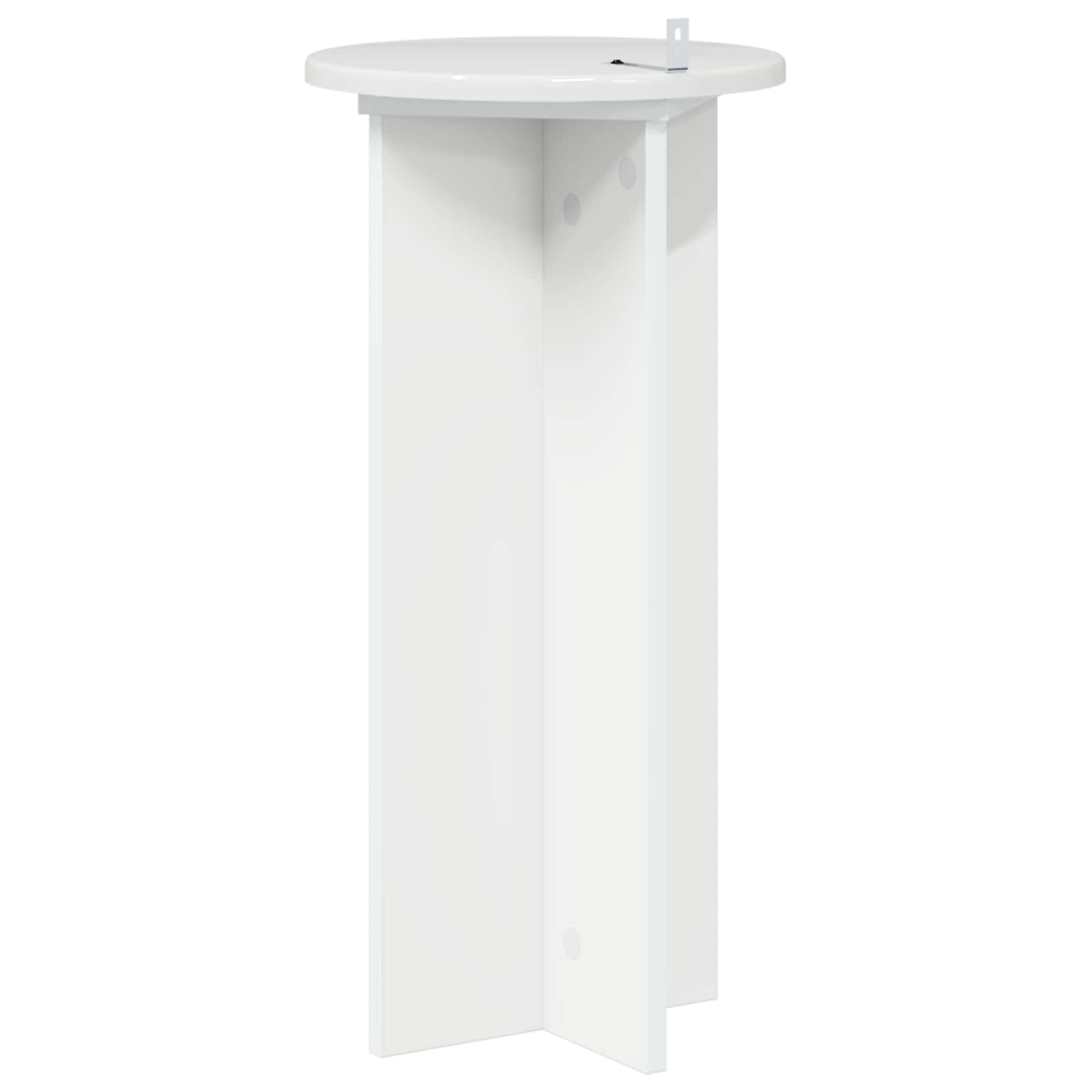 Βάση φυτών 2 pcs Γυαλιστερό Λευκό 29,5 x 29,5 x 60 εκ. - Pakobazaar