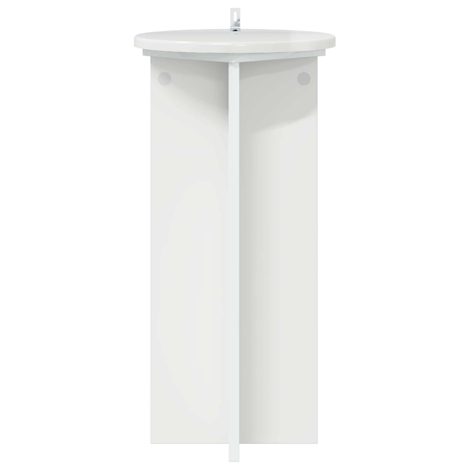 Βάση φυτών 2 pcs Γυαλιστερό Λευκό 29,5 x 29,5 x 60 εκ. - Pakobazaar