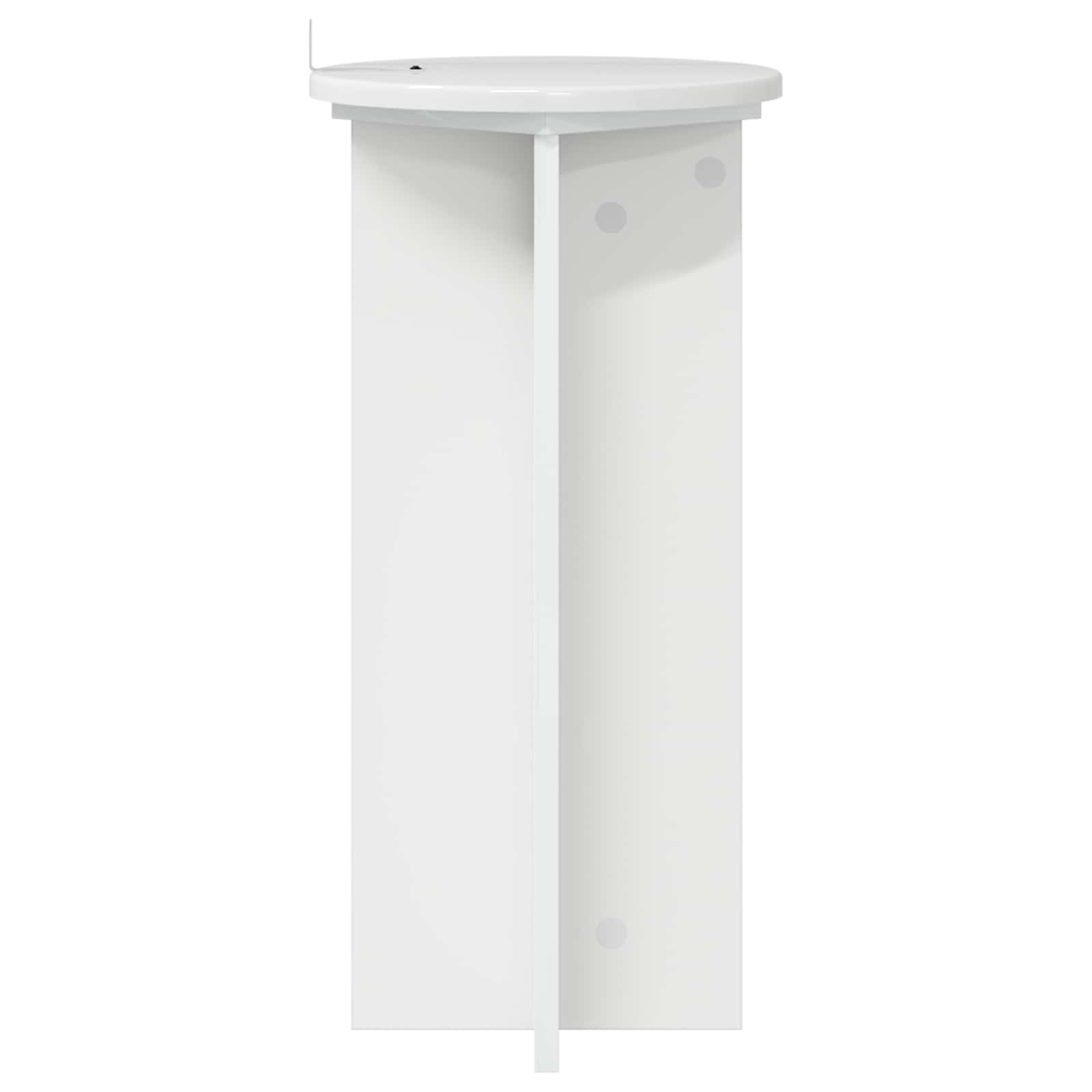 Βάση φυτών 2 pcs Γυαλιστερό Λευκό 29,5 x 29,5 x 60 εκ. - Pakobazaar