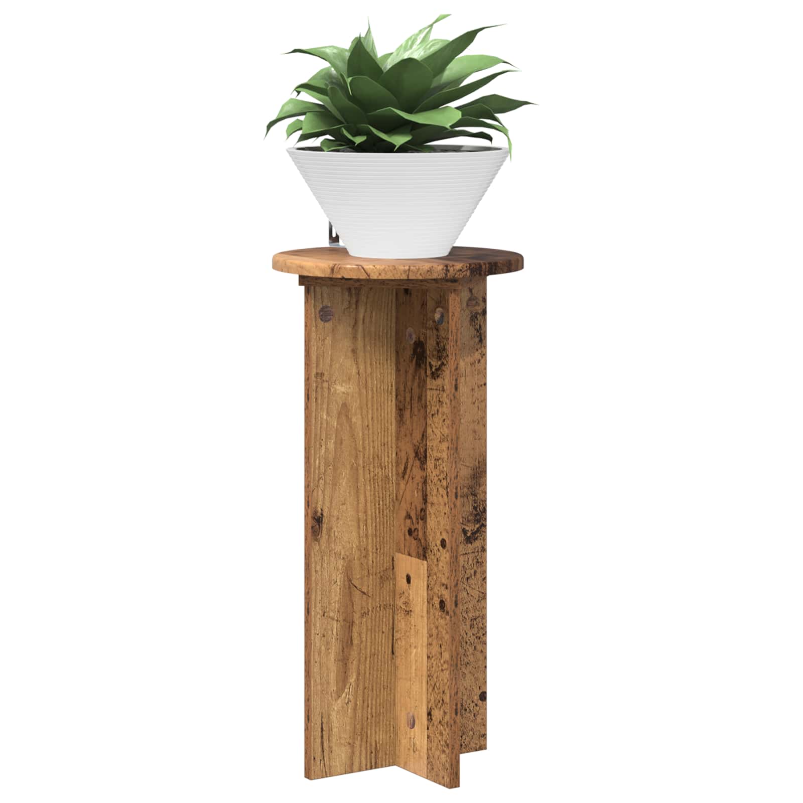 Βάση φυτών 2 pcs Παλαιωμένο ξύλο 29,5 x 29,5 x 60 εκ. - Pakobazaar