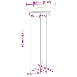 Βάση φυτών 2 pcs Παλαιωμένο ξύλο 29,5 x 29,5 x 60 εκ. - Pakobazaar