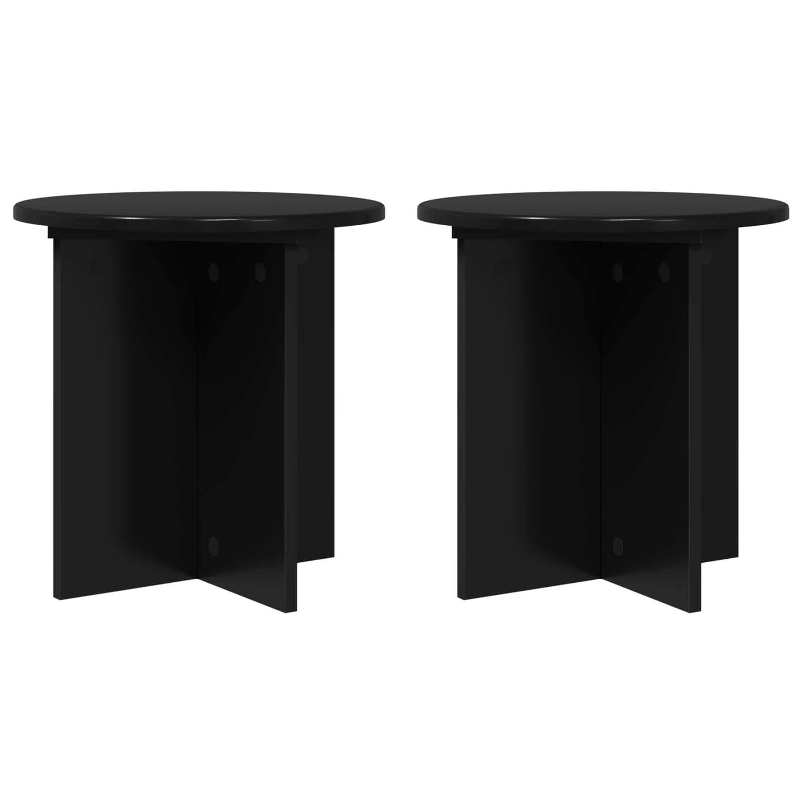 Βάση φυτών 2 pcs Μαύρο 40 x 40 x 40 cm Επεξεργασμένο Ξύλο - Pakobazaar