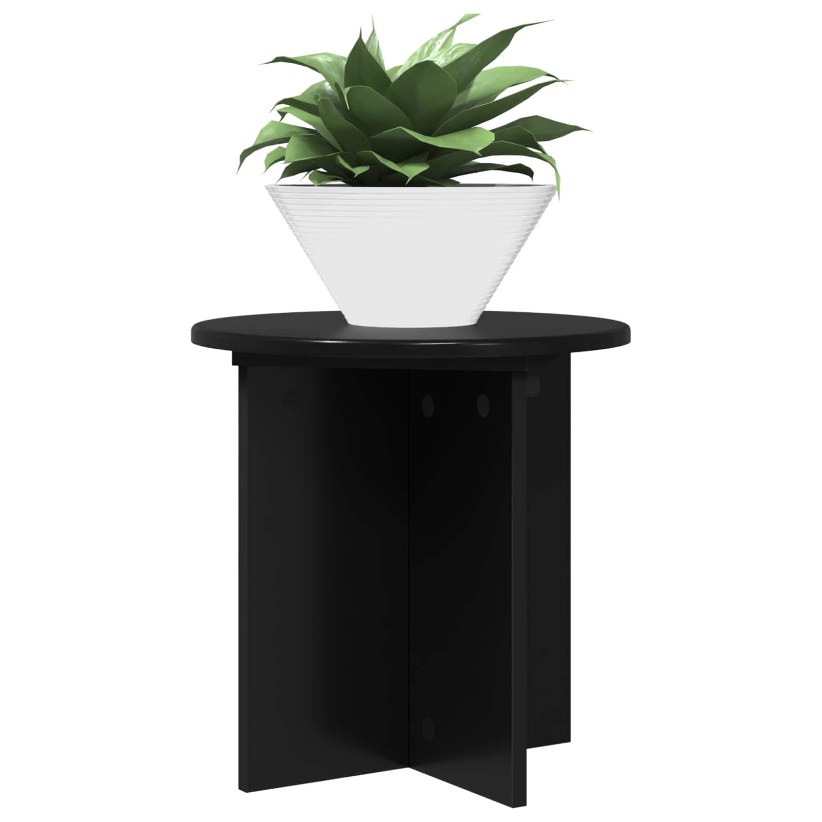 Βάση φυτών 2 pcs Μαύρο 40 x 40 x 40 cm Επεξεργασμένο Ξύλο - Pakobazaar