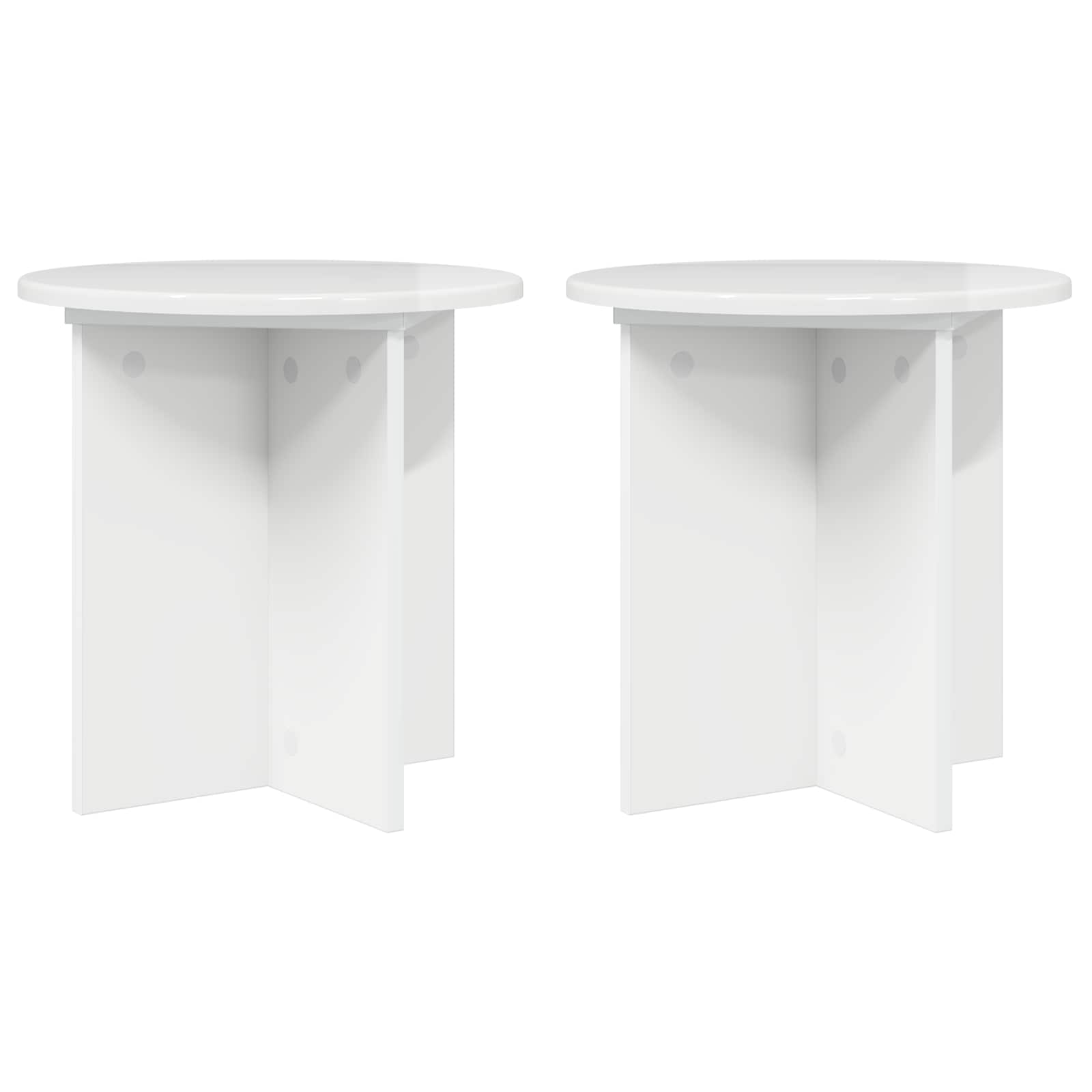 Βάση φυτών 2 pcs Γυαλιστερό Λευκό 40 x 40 x 40 cm - Pakobazaar