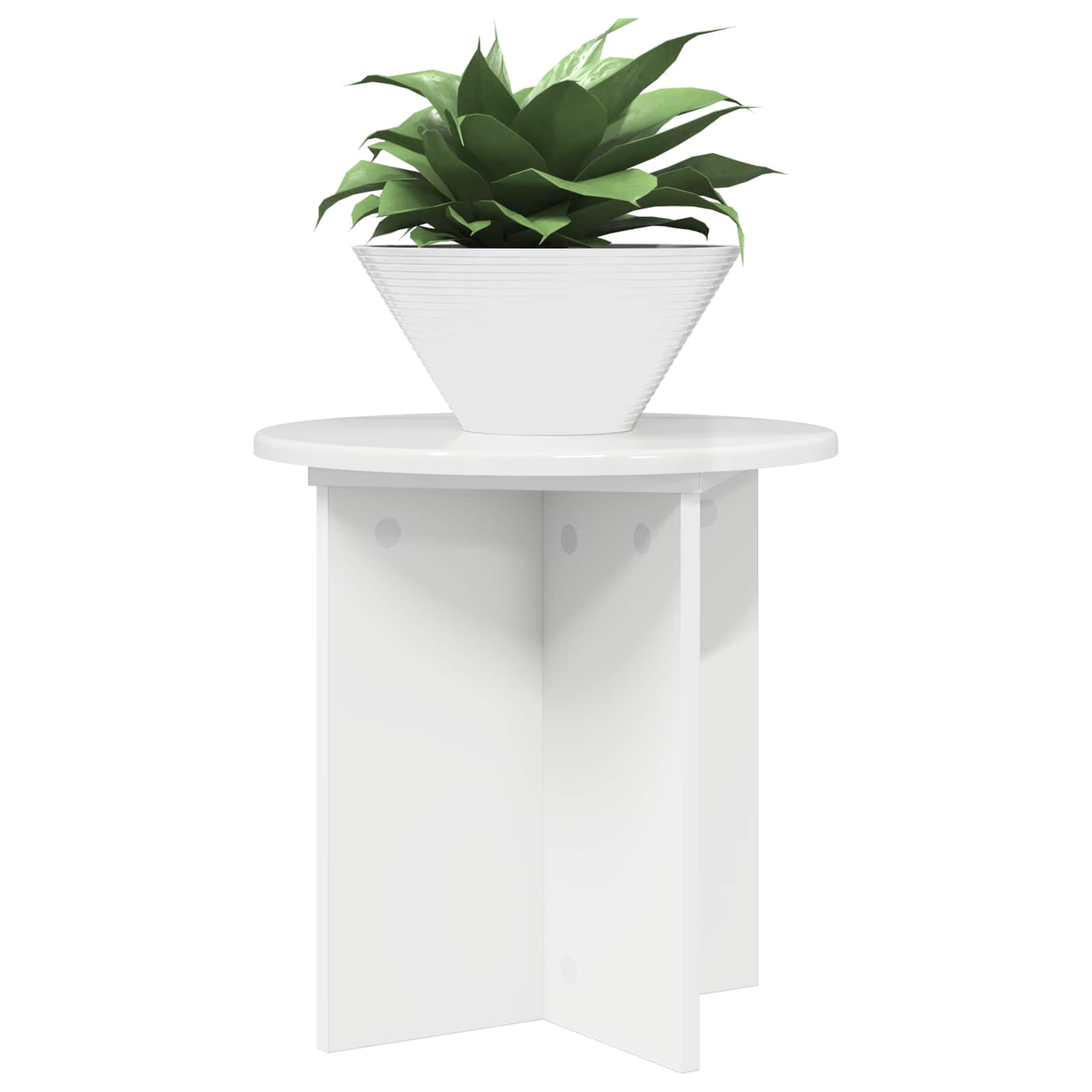 Βάση φυτών 2 pcs Γυαλιστερό Λευκό 40 x 40 x 40 cm - Pakobazaar