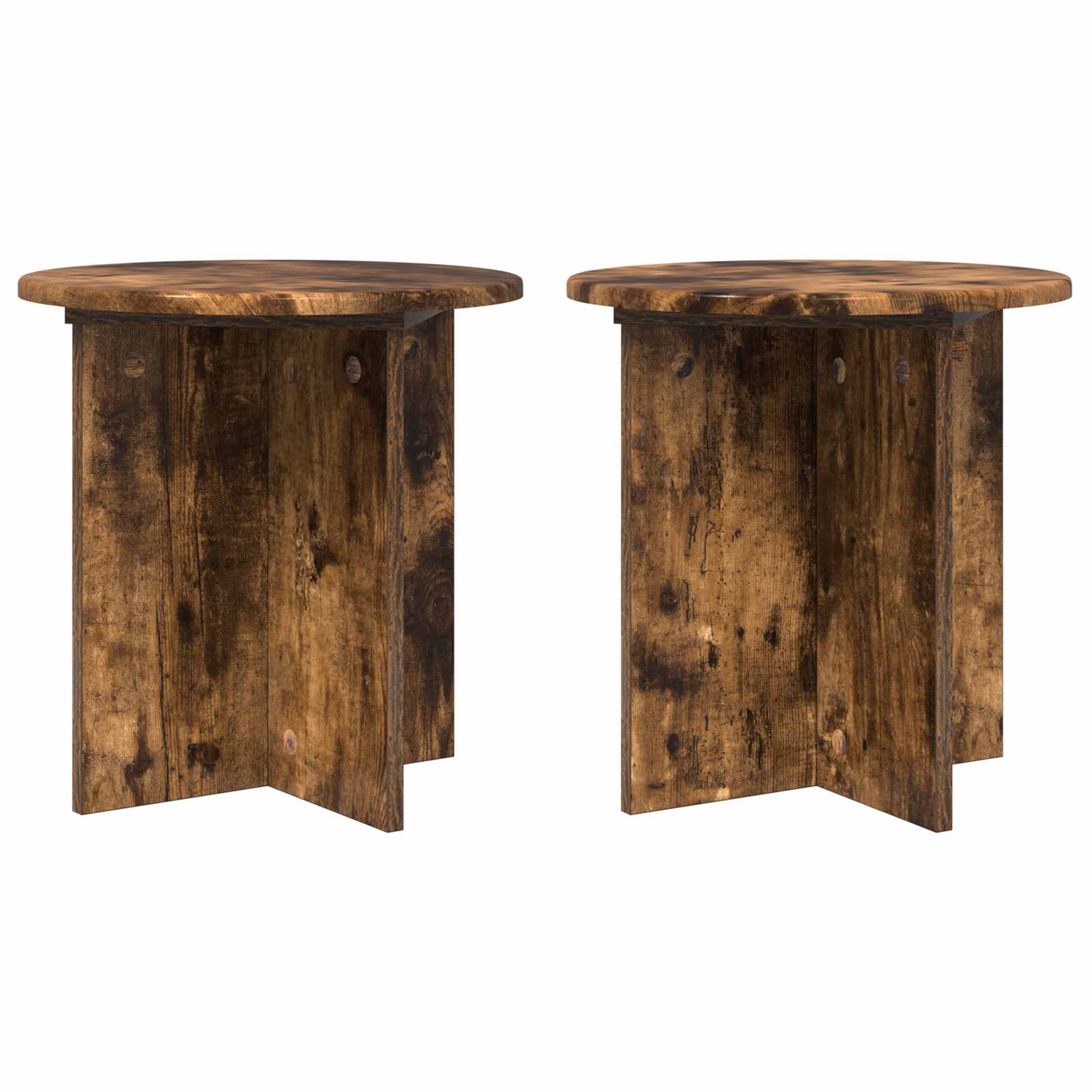 Βάση φυτών 2 pcs Καπνισμένο Ξύλο Δρυός 40 x 40 x 40 cm - Pakobazaar