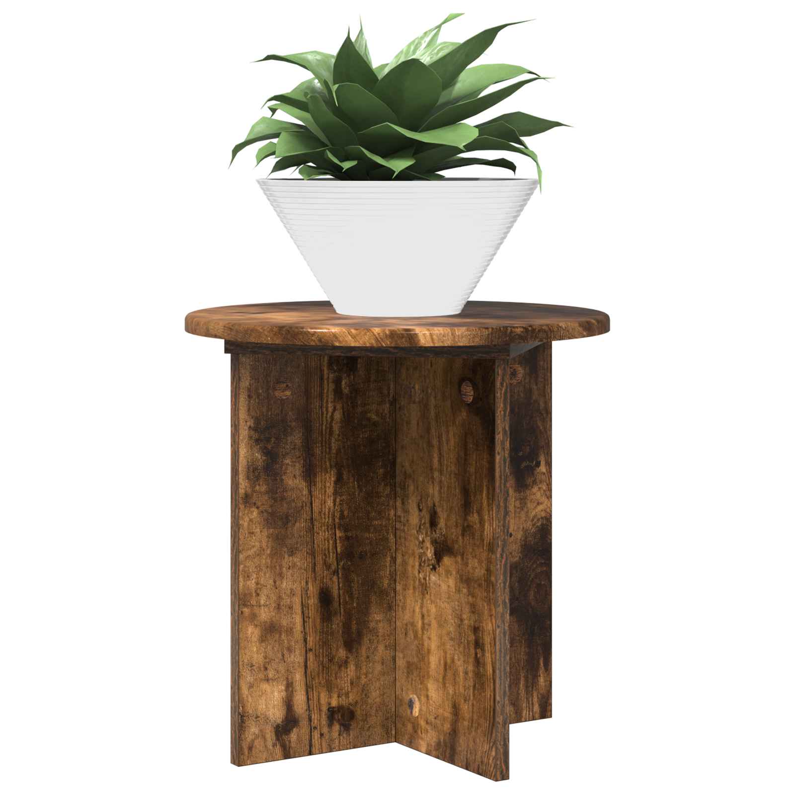 Βάση φυτών 2 pcs Καπνισμένο Ξύλο Δρυός 40 x 40 x 40 cm - Pakobazaar