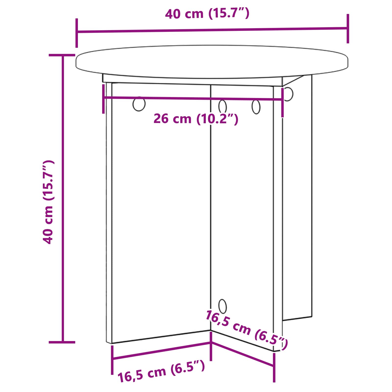 Βάση φυτών 2 pcs Καπνισμένο Ξύλο Δρυός 40 x 40 x 40 cm - Pakobazaar