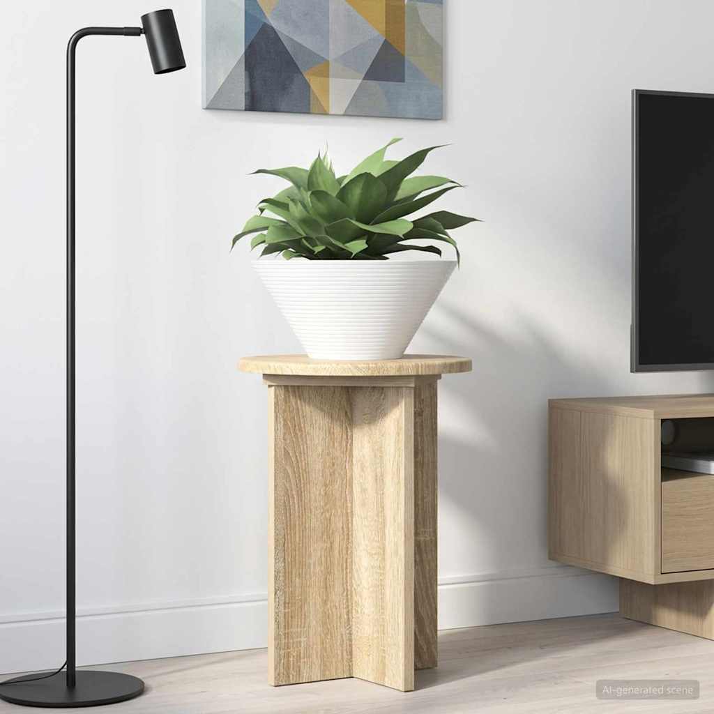 Βάση φυτών 2 pcs Sonoma Δρυς Ø29,5 x 40 εκ. Επεξεργασμένο Ξύλο - Pakobazaar
