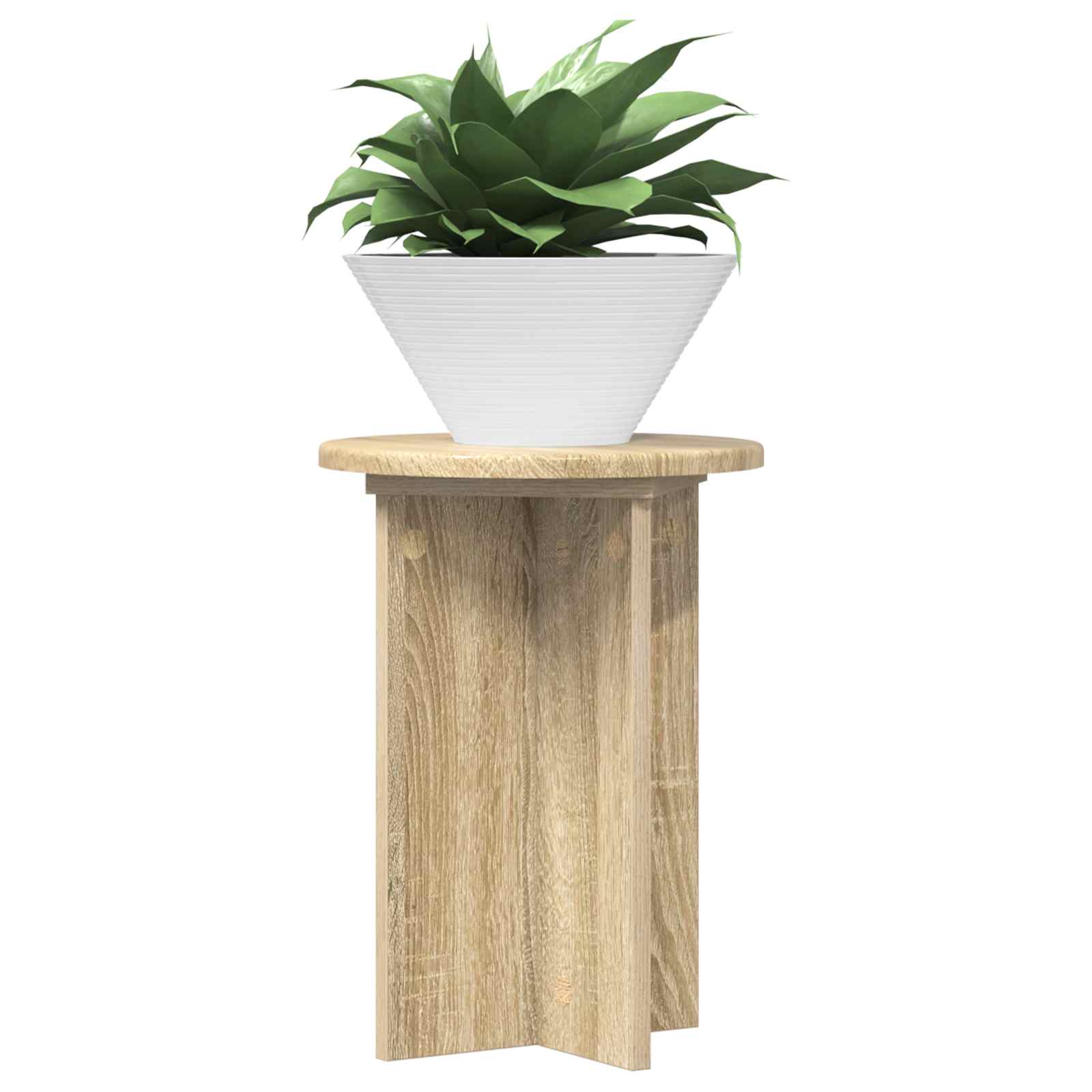 Βάση φυτών 2 pcs Sonoma Δρυς Ø29,5 x 40 εκ. Επεξεργασμένο Ξύλο - Pakobazaar