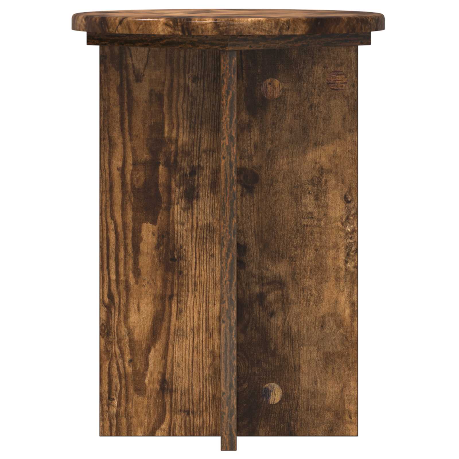Βάση φυτών 2 pcs Καπνισμένο Ξύλο Δρυός Ø29,5 x 40 εκ. - Pakobazaar