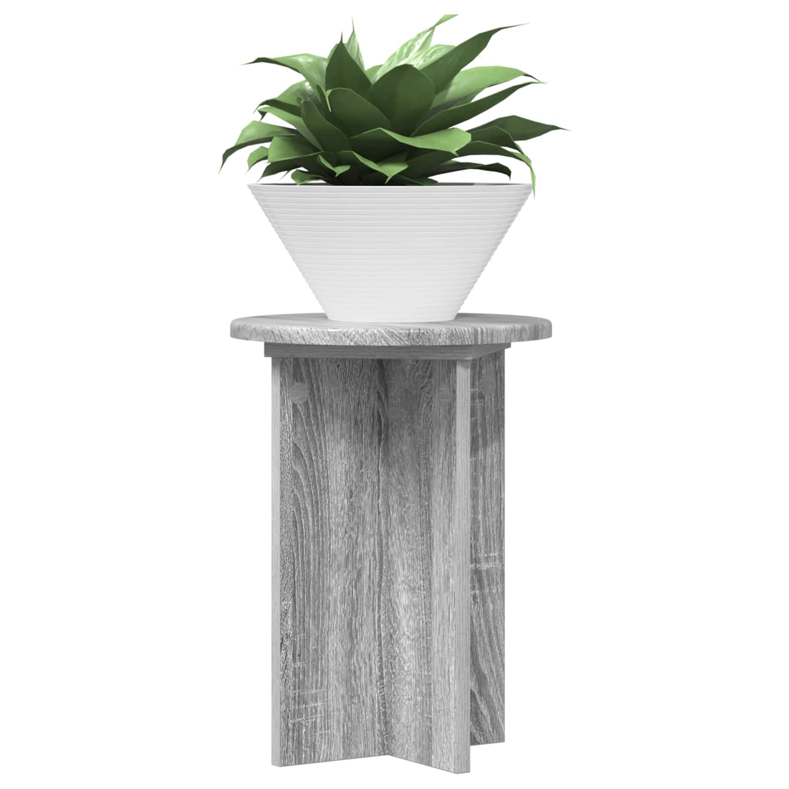 Βάση φυτών 2 pcs Γκρι Sonoma Ø29,5 x 40 εκ. Επεξεργασμένο Ξύλο - Pakobazaar