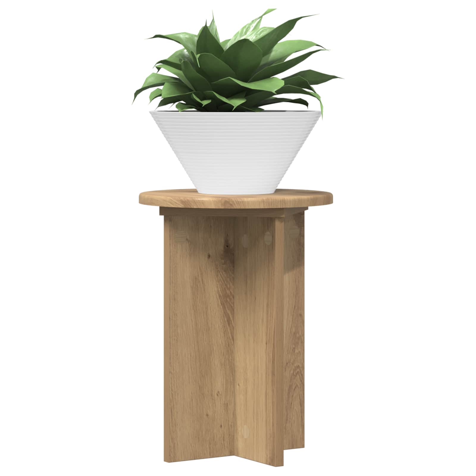 Βάση φυτών 2 pcs Artisan Δρυς Ø29,5 x 40 εκ. Επεξεργασμένο Ξύλο - Pakobazaar