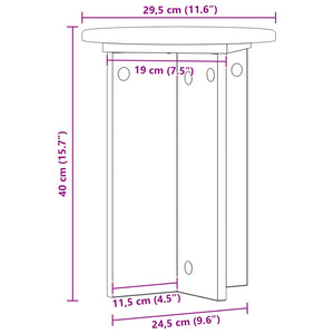 Βάση φυτών 2 pcs Artisan Δρυς Ø29,5 x 40 εκ. Επεξεργασμένο Ξύλο - Pakobazaar