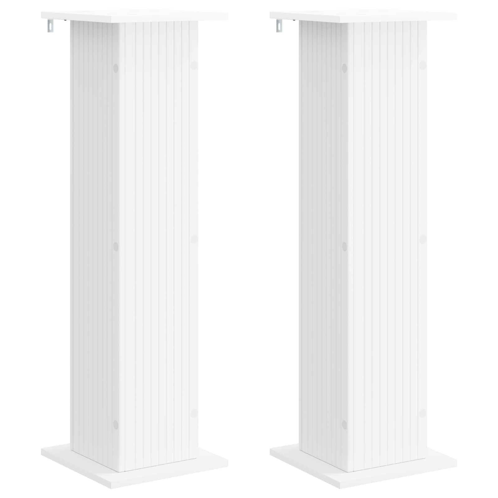 Βάση φυτών 2 pcs Λευκό 30,5 x 30 x 100,5 εκ Επεξεργασμένο Ξύλο - Pakobazaar