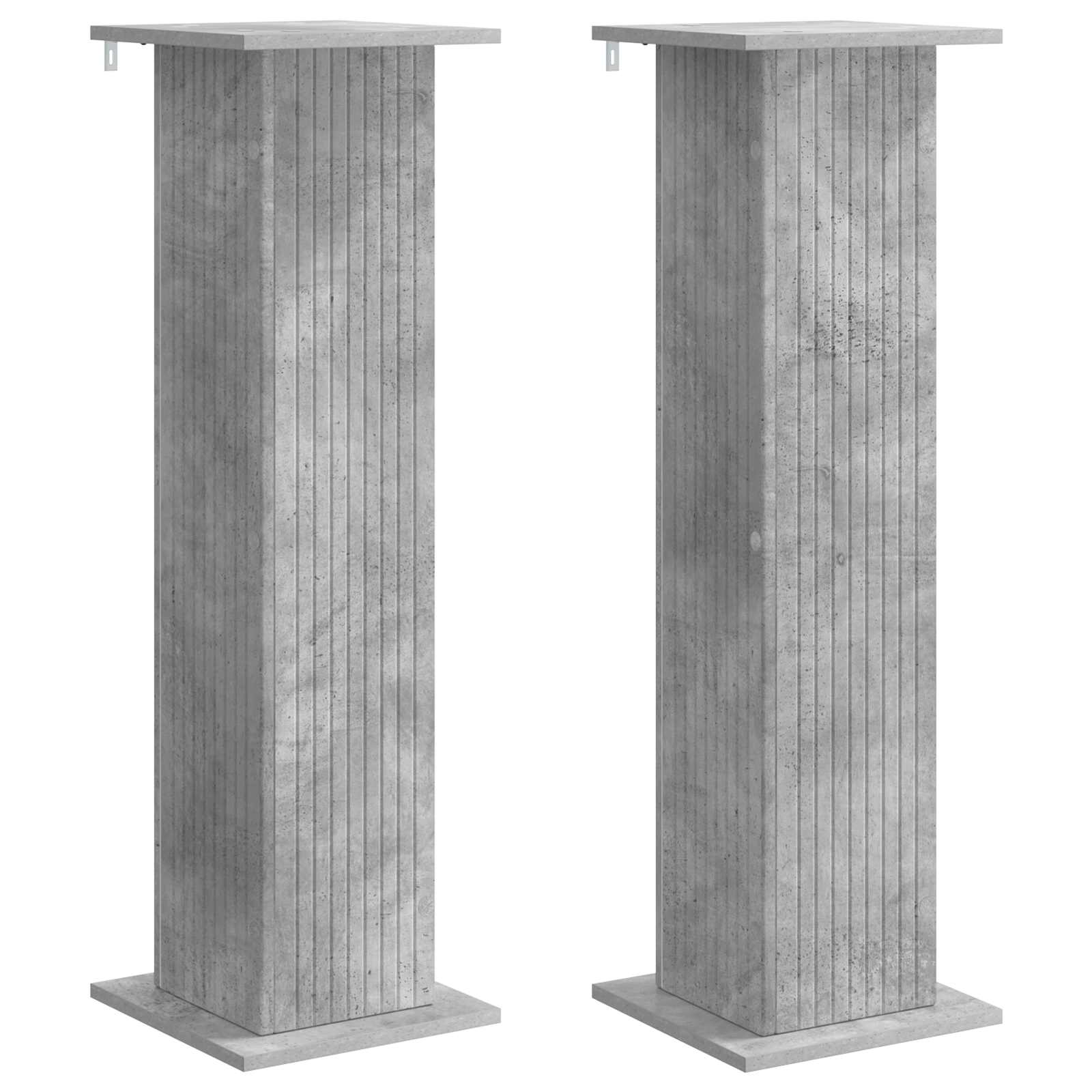 Βάση φυτών 2 pcs Γκρι Σκυροδέματος 30,5 x 30 x 100,5 εκ - Pakobazaar