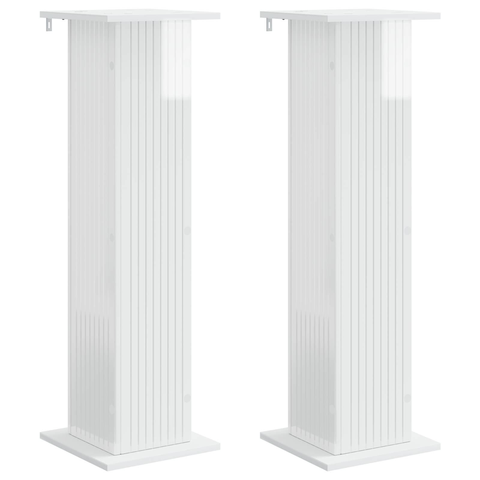 Βάση φυτών 2 pcs Γυαλιστερό Λευκό 30,5 x 30 x 100,5 εκ - Pakobazaar