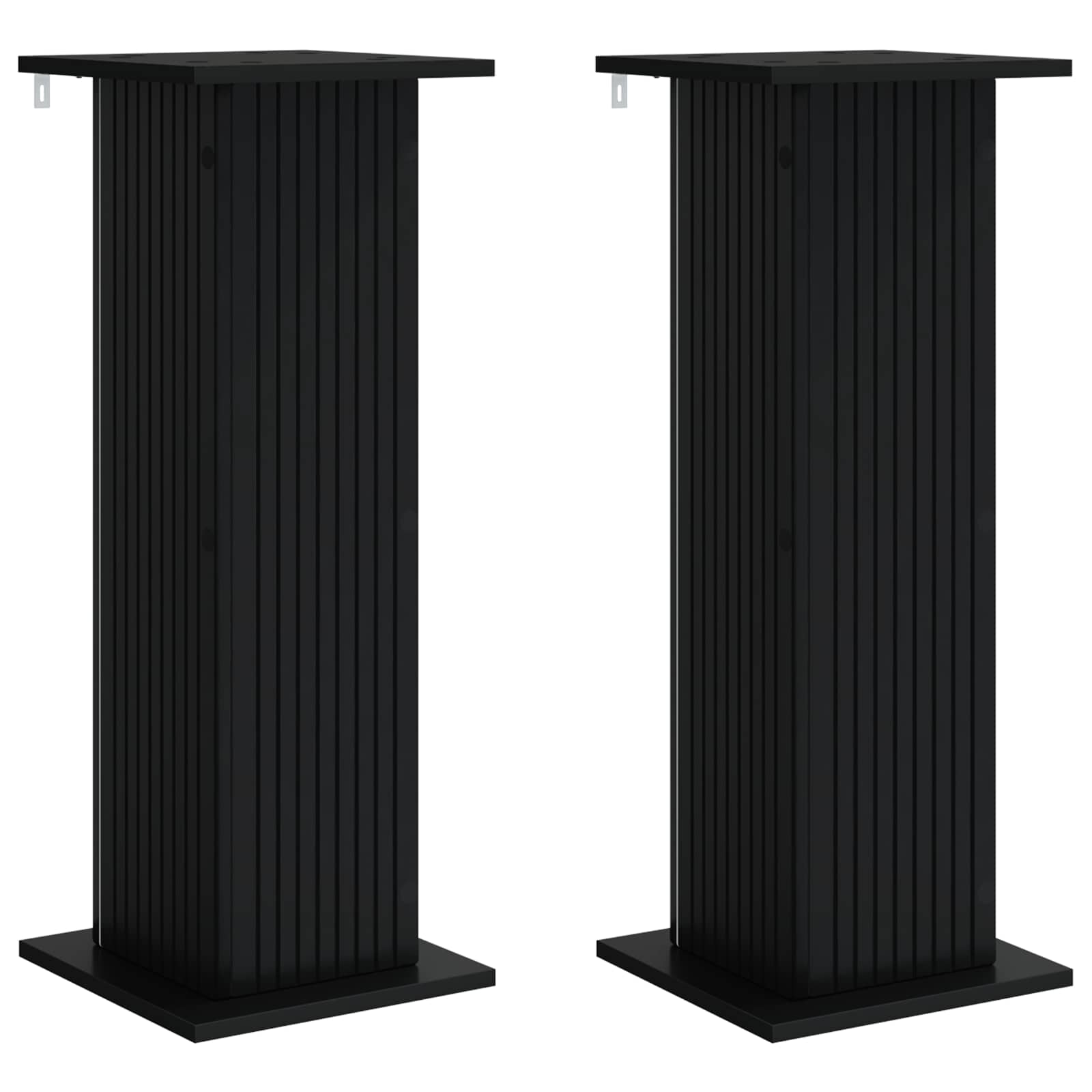 Βάση φυτών 2 pcs Μαύρο 30,5 x 30 x 80,5 εκ Επεξεργασμένο Ξύλο - Pakobazaar