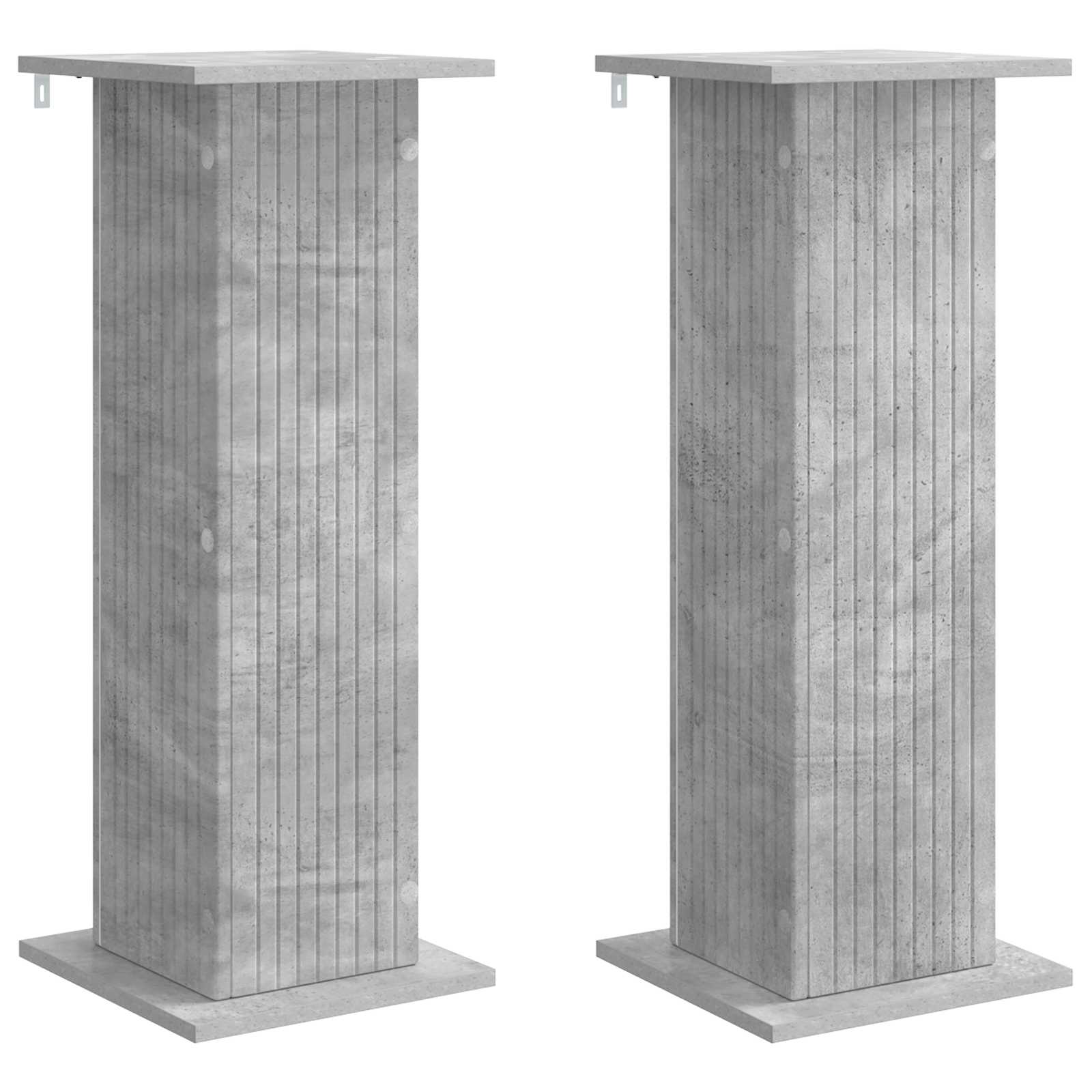 Βάση φυτών 2 pcs Γκρι Σκυροδέματος 30,5 x 30 x 80,5 εκ - Pakobazaar
