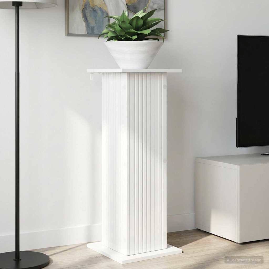 Βάση φυτών 2 pcs Γυαλιστερό Λευκό 30,5 x 30 x 80,5 εκ - Pakobazaar