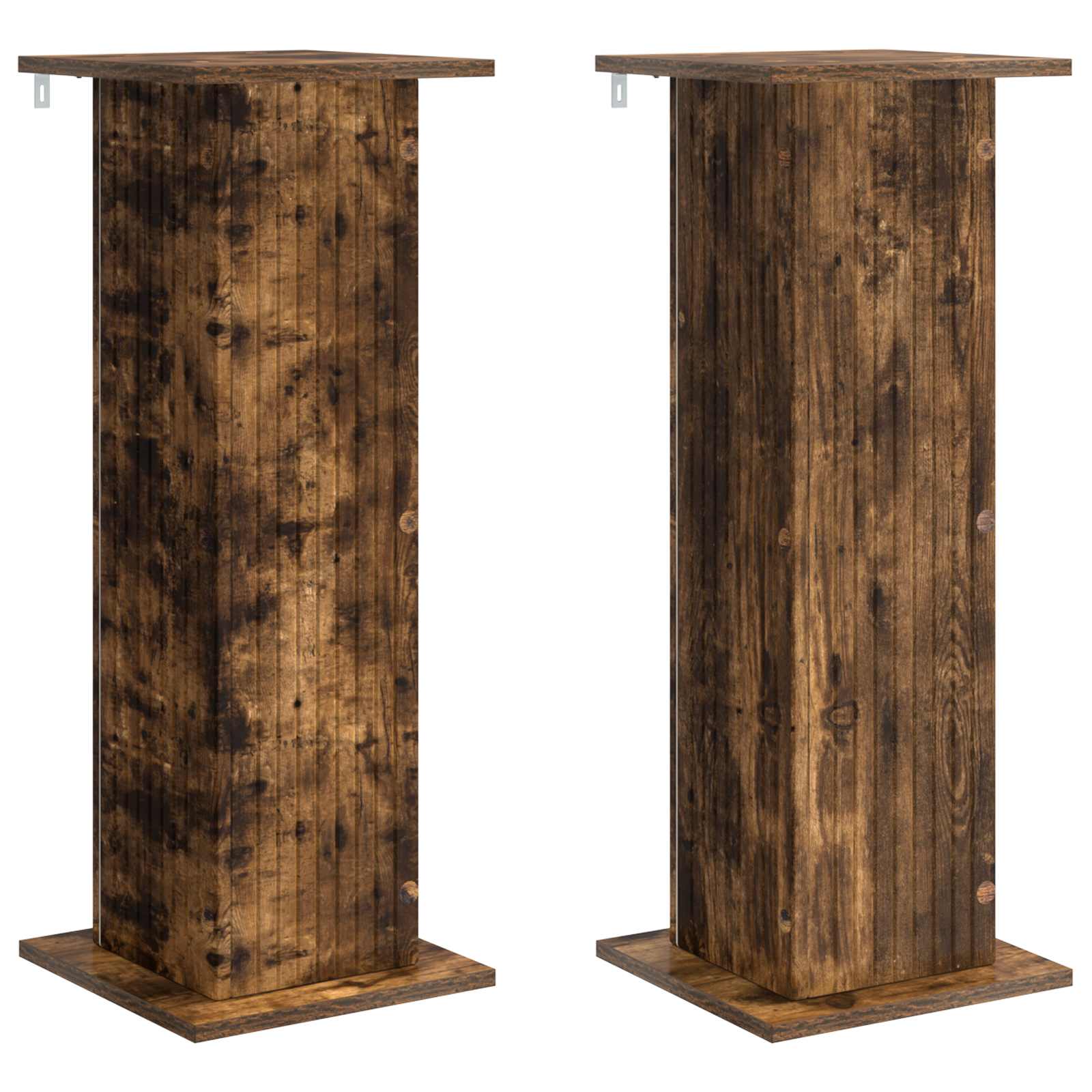 Βάση φυτών 2 pcs Καπνισμένο Ξύλο Δρυός 30,5 x 30 x 80,5 εκ - Pakobazaar
