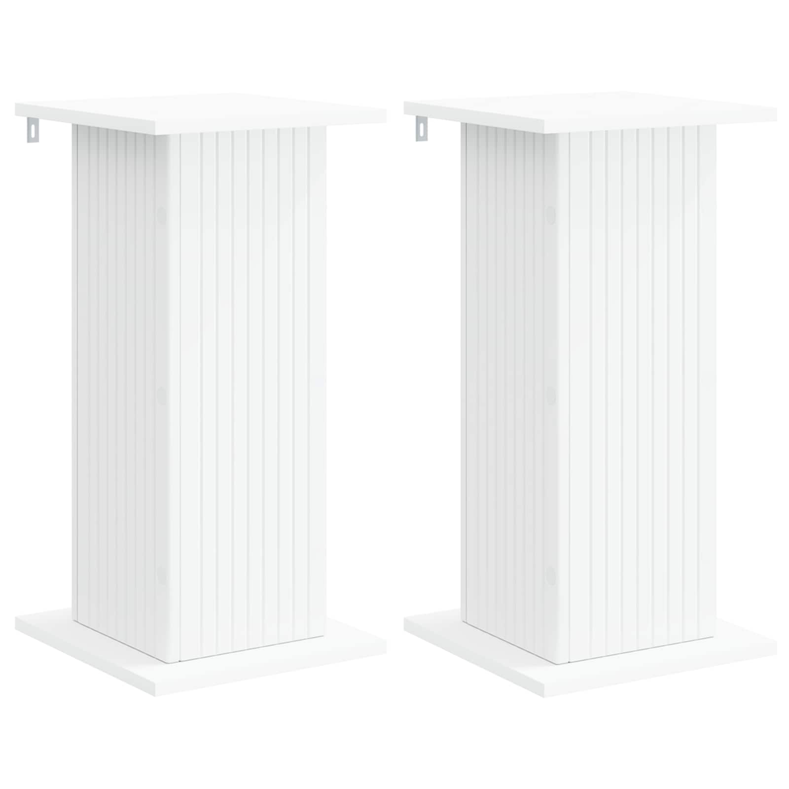 Βάση φυτών 2 pcs Λευκό 30,5 x 30 x 60,5 εκ Επεξεργασμένο Ξύλο - Pakobazaar