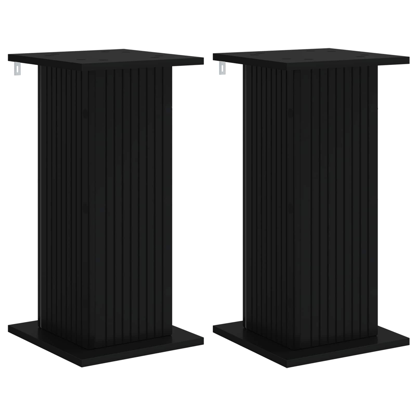 Βάση φυτών 2 pcs Μαύρο 30,5 x 30 x 60,5 εκ Επεξεργασμένο Ξύλο - Pakobazaar