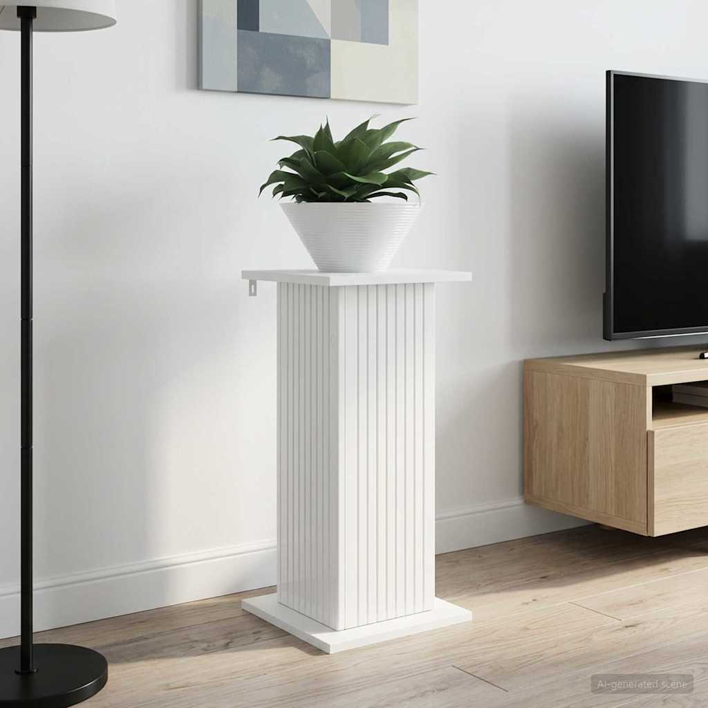 Βάση φυτών 2 pcs Γυαλιστερό Λευκό 30,5 x 30 x 60,5 εκ - Pakobazaar