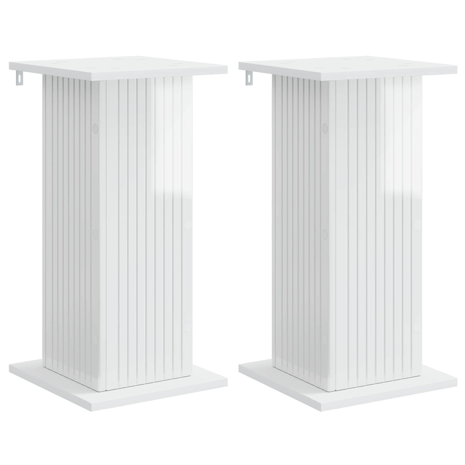 Βάση φυτών 2 pcs Γυαλιστερό Λευκό 30,5 x 30 x 60,5 εκ - Pakobazaar