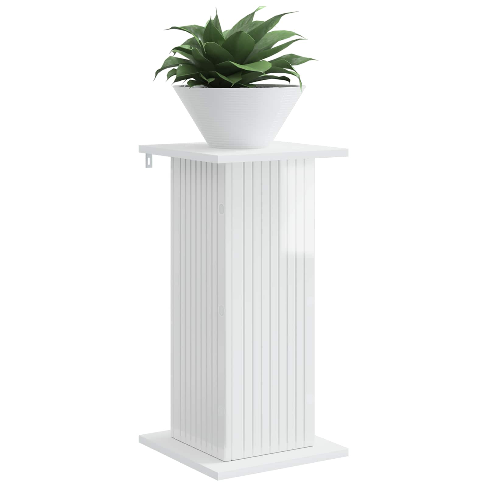 Βάση φυτών 2 pcs Γυαλιστερό Λευκό 30,5 x 30 x 60,5 εκ - Pakobazaar