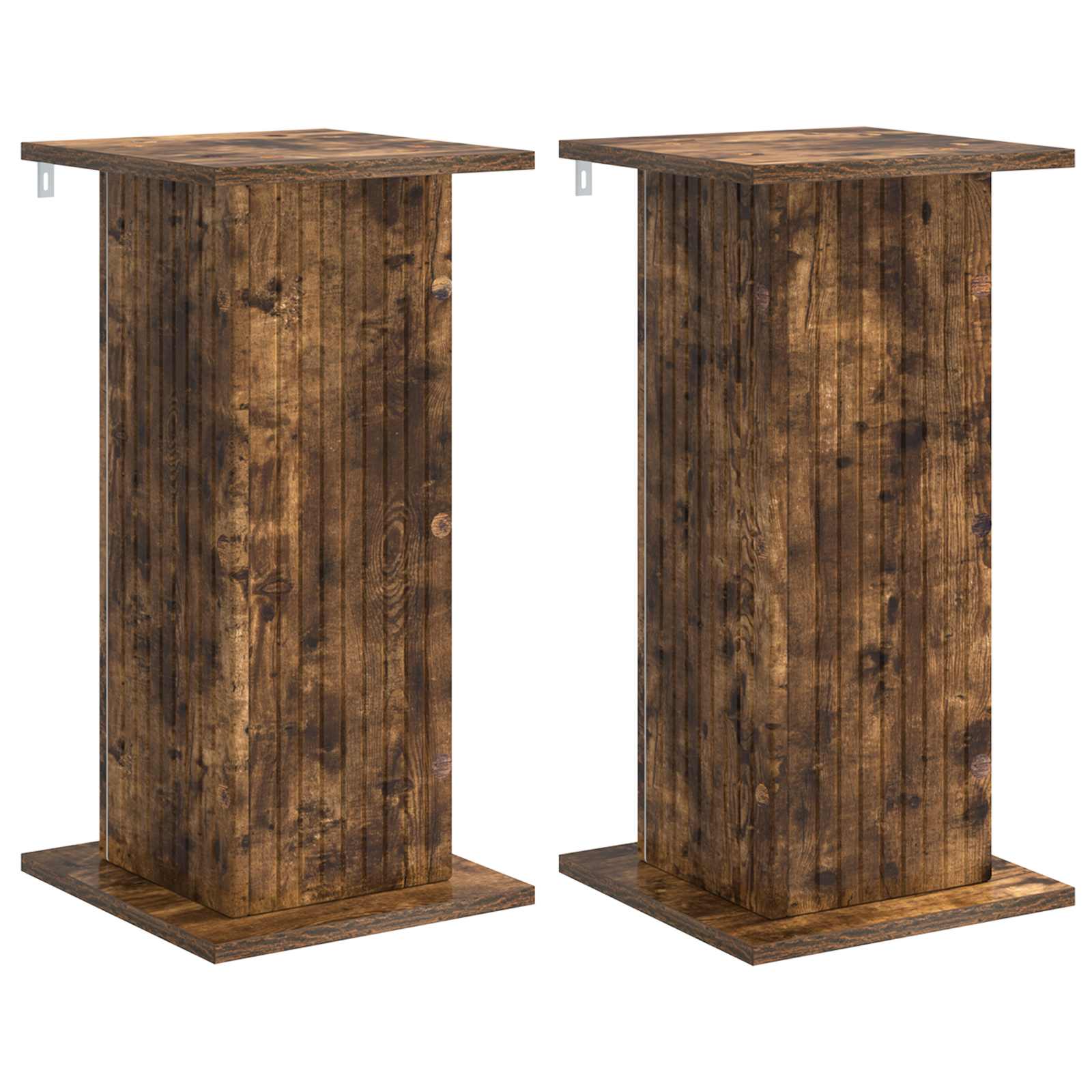 Βάση φυτών 2 pcs Καπνισμένο Ξύλο Δρυός 30,5 x 30 x 60,5 εκ - Pakobazaar